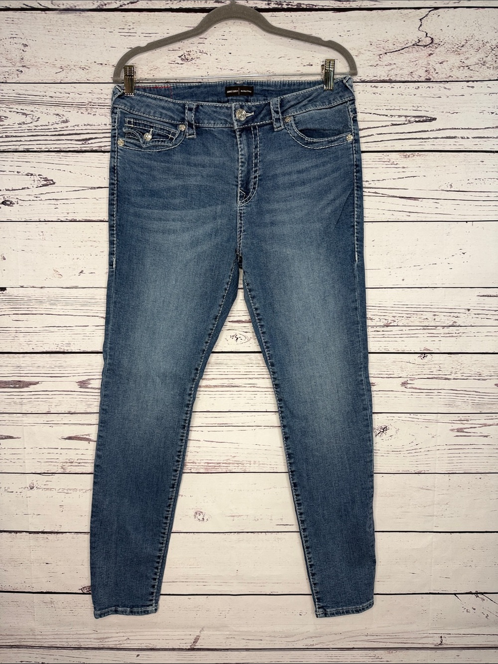 True Religion Women's Skinny Jeans in Medium Blue Wash